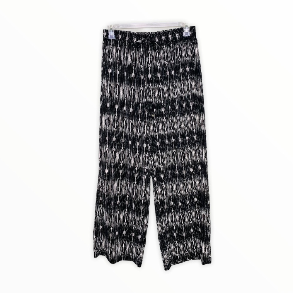 Joan Vass New York Drawstring Wide Leg Pants